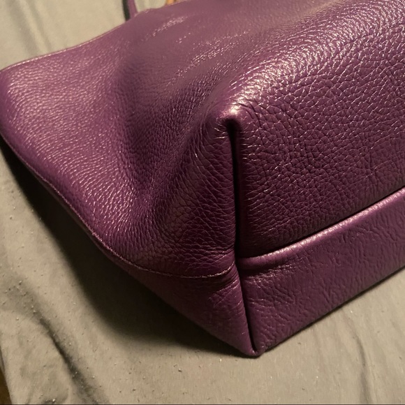 SALVATORE FERRAGAMO Purple Leather Bice Tote - Picture 7 of 13